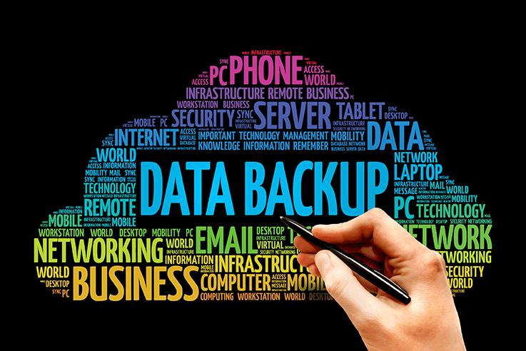 Data Backup word cloud concept 72 ppi - Backup and Disaster Recovery for Small Business